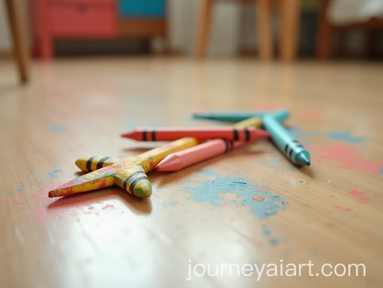 Colorful-Crayon-Arrow-Arrangement-in-Kids-Room