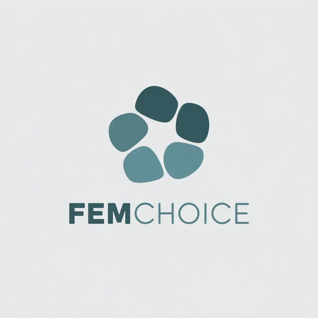 LOGO Design for FemChoice Irregular Abstract Shape with Minimalistic Style for Medical Dental Industry