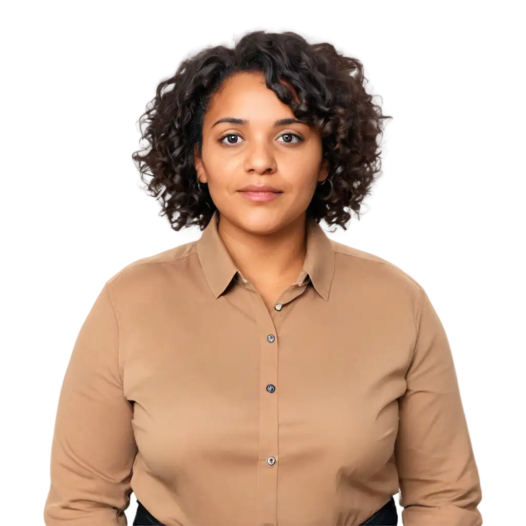 HighQuality-PNG-Image-of-a-30YearOld-African-American-Woman-with-Melasma-and-Curly-Hair-in-a-Dark-Collared-Shirt