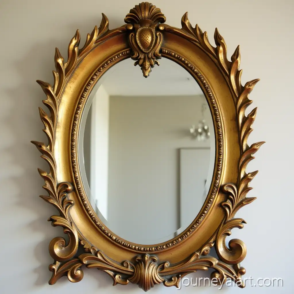Golden-mirror-designGolden-Ornate-Mirror-with-Intricate-Detailing-in-Luxurious-Setting