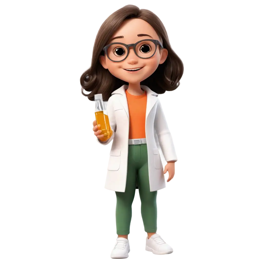 Cartoon-PNG-of-a-Little-Girl-in-a-Lab-Coat-Holding-a-Test-Tube-Smiling-and-Wearing-Glasses