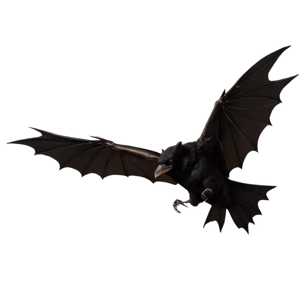 Bat-with-a-Raven-PNG-Image-HighQuality-Format-for-Creative-Projects