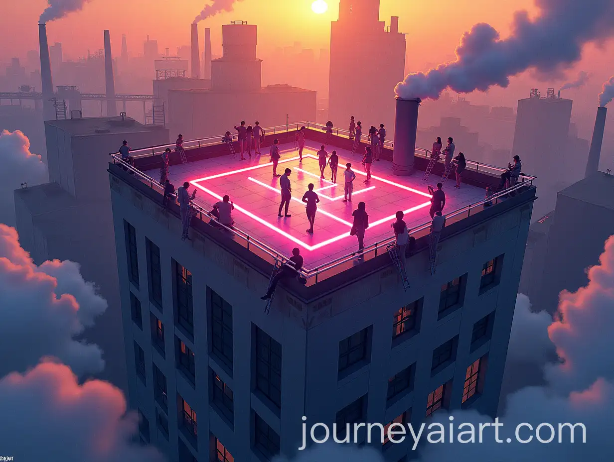 Vibrant-Rooftop-Dance-Party-on-University-Campus