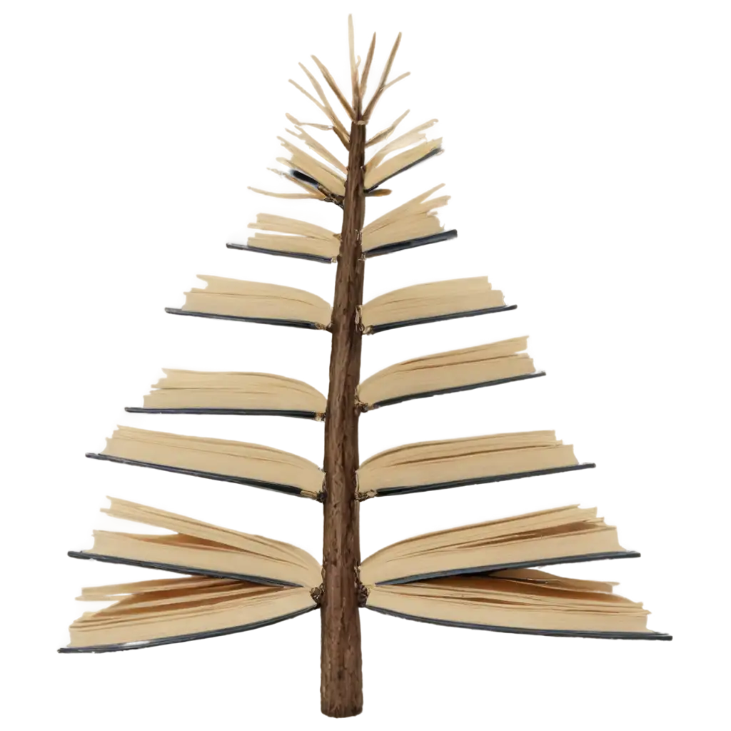 PNG-Image-of-a-Magical-Book-Tree-Artistic-Rendering-for-Enchanting-Visuals