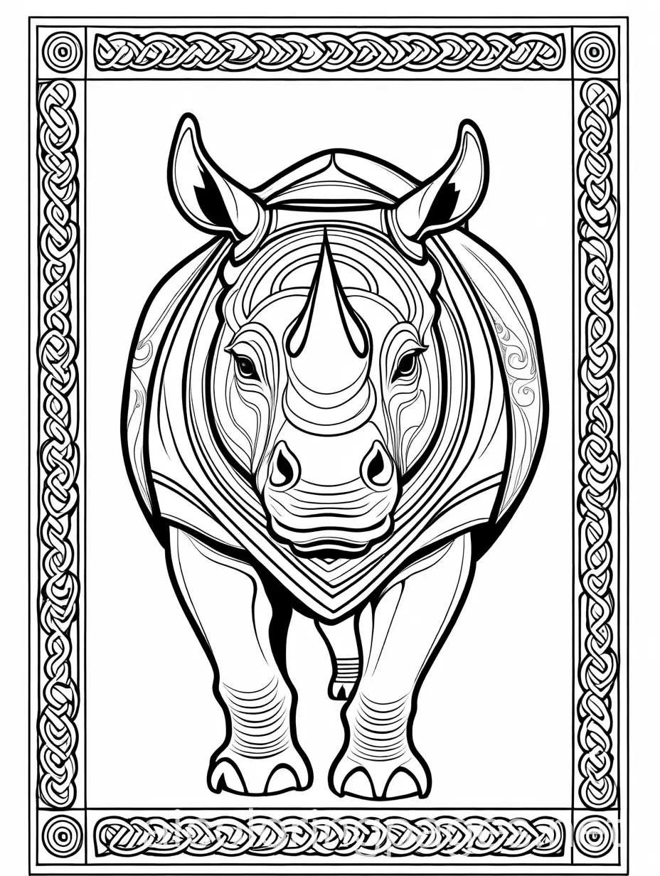 Celtic-Rhino-Coloring-Page-Black-and-White-Line-Art-for-Kids