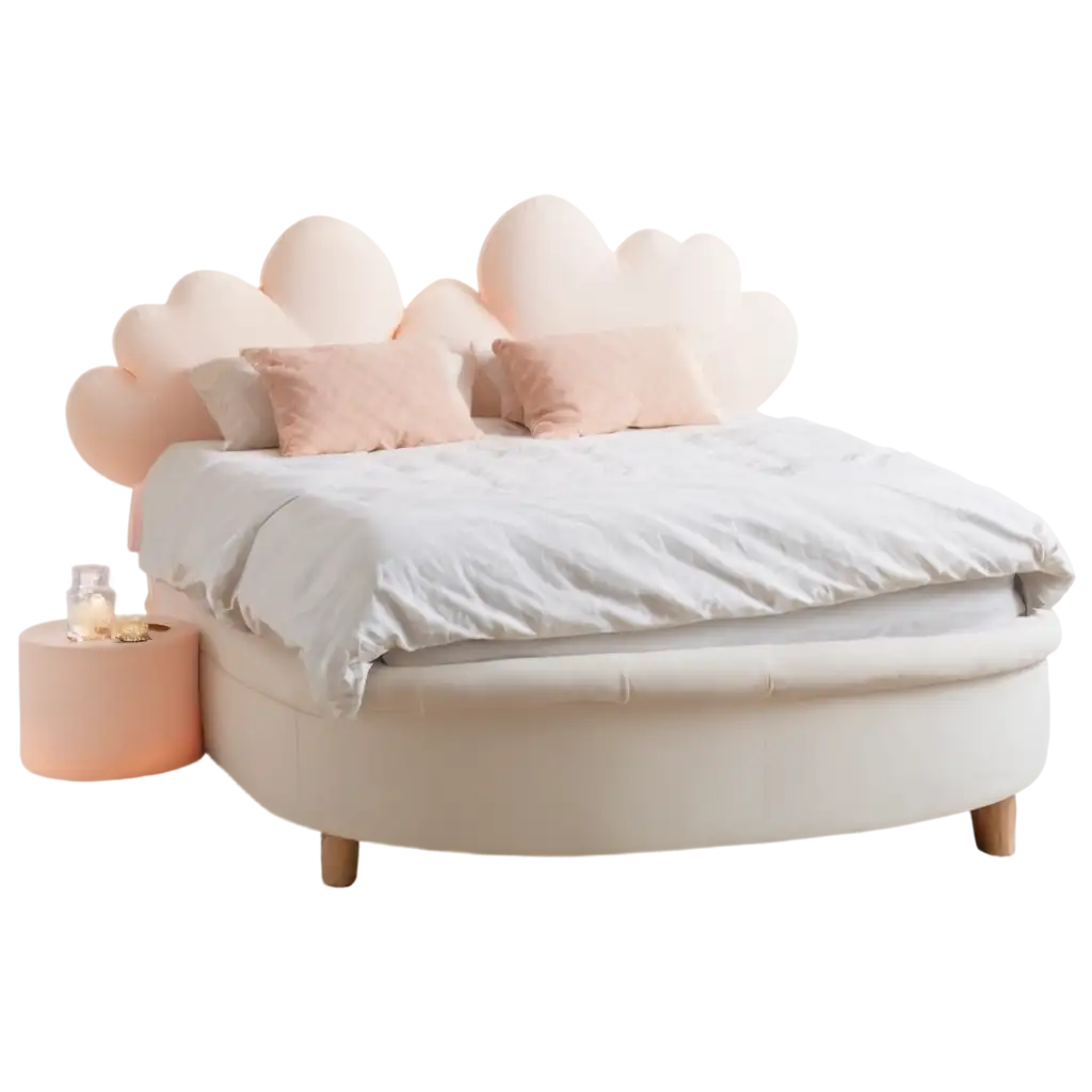 Romantic-Bed-with-HeartShaped-Pillows-PNG-Cozy-Lovethemed-Image