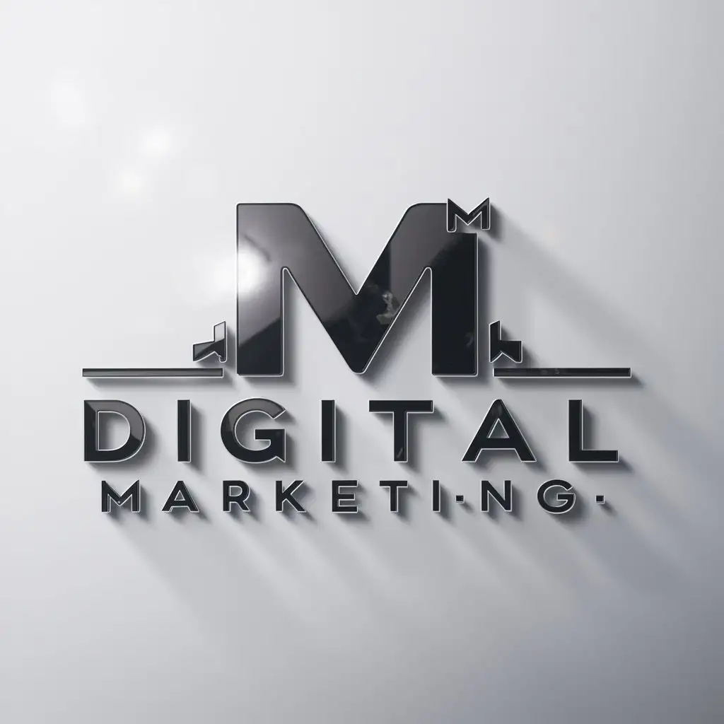 LOGO Design for Digital Marketing Modern Marketing Symbol with Clear Background for Entertainment Industry