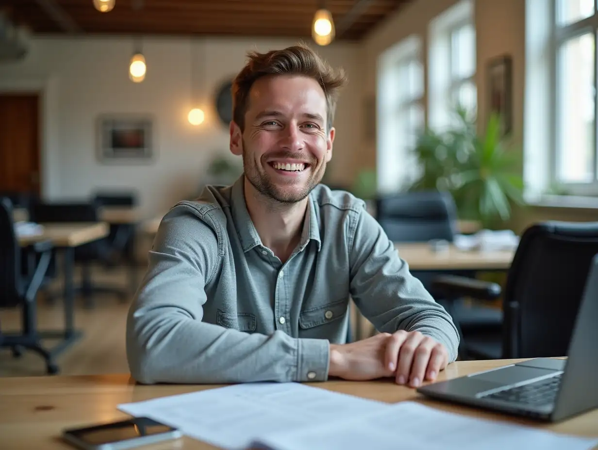 Joyful-Man-with-Cerebral-Palsy-in-Modern-Coworking-Space