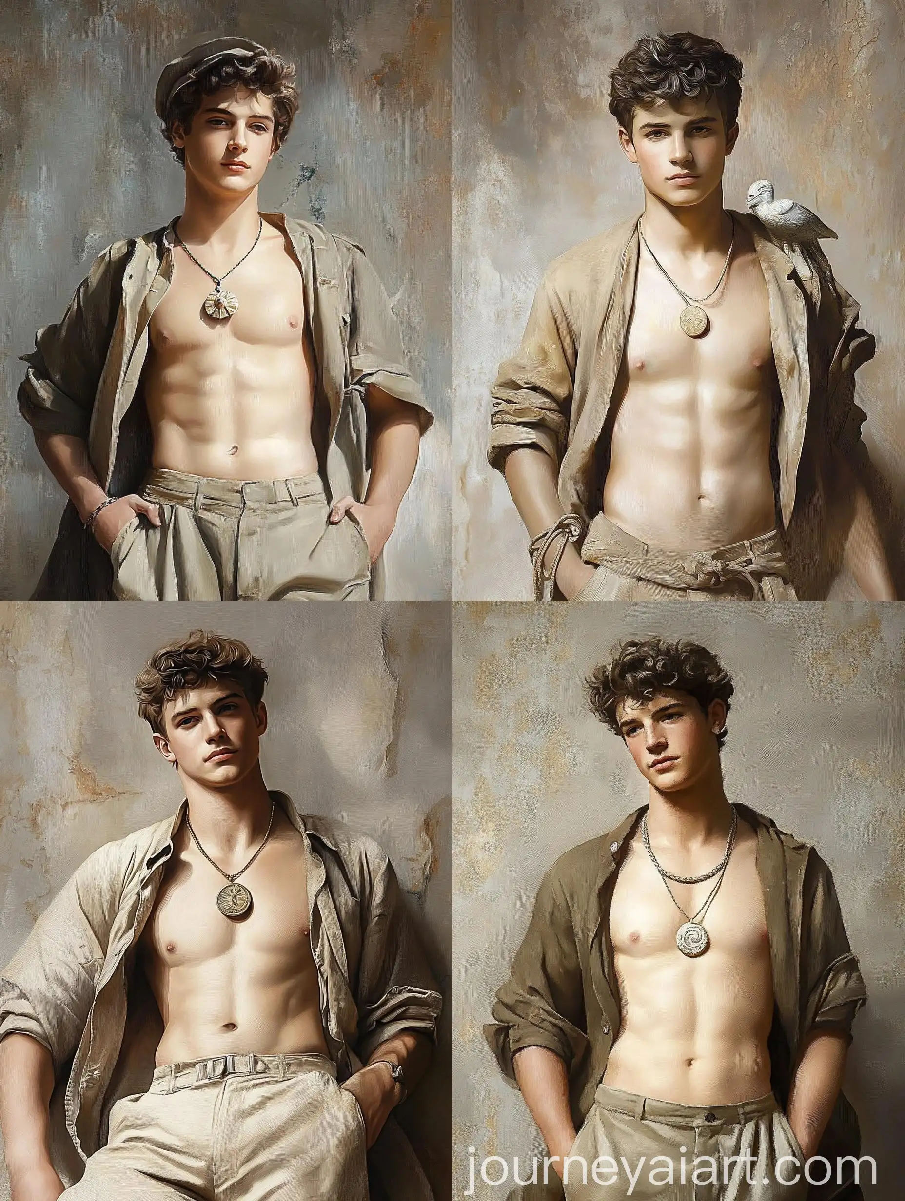 Realistic-Oil-Painting-of-Hermes-in-Casual-EarthToned-Attire
