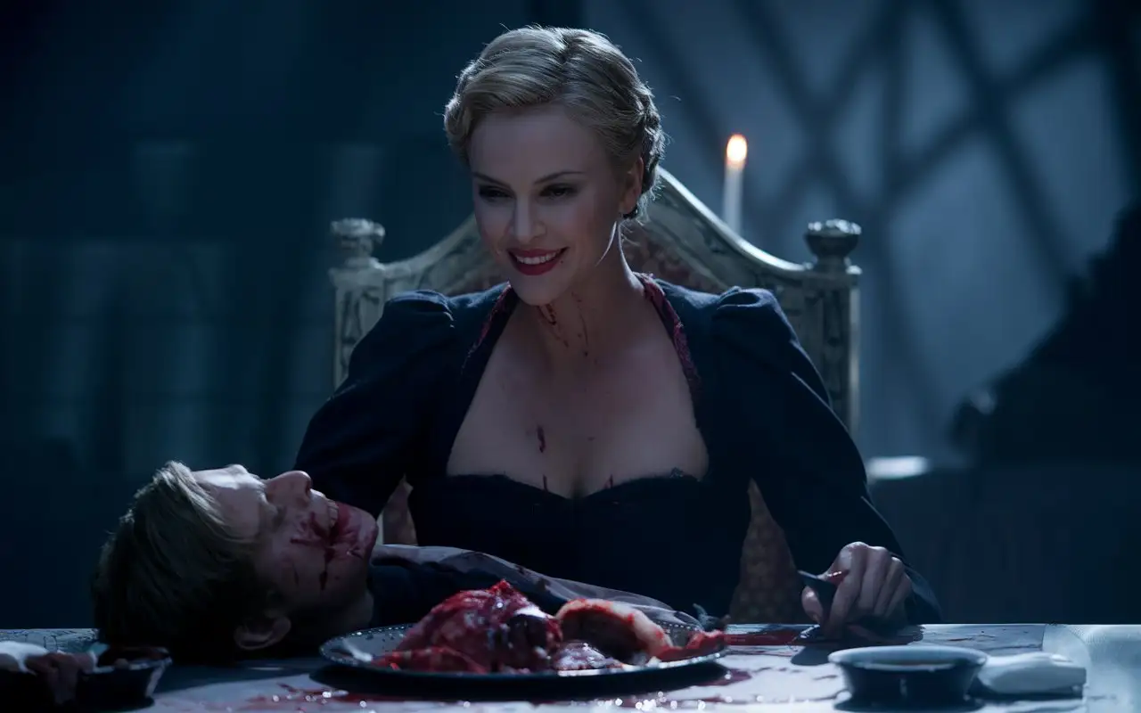 Charlize-Theron-in-Sinister-Feast-with-a-Young-Man-Cinematic-Style