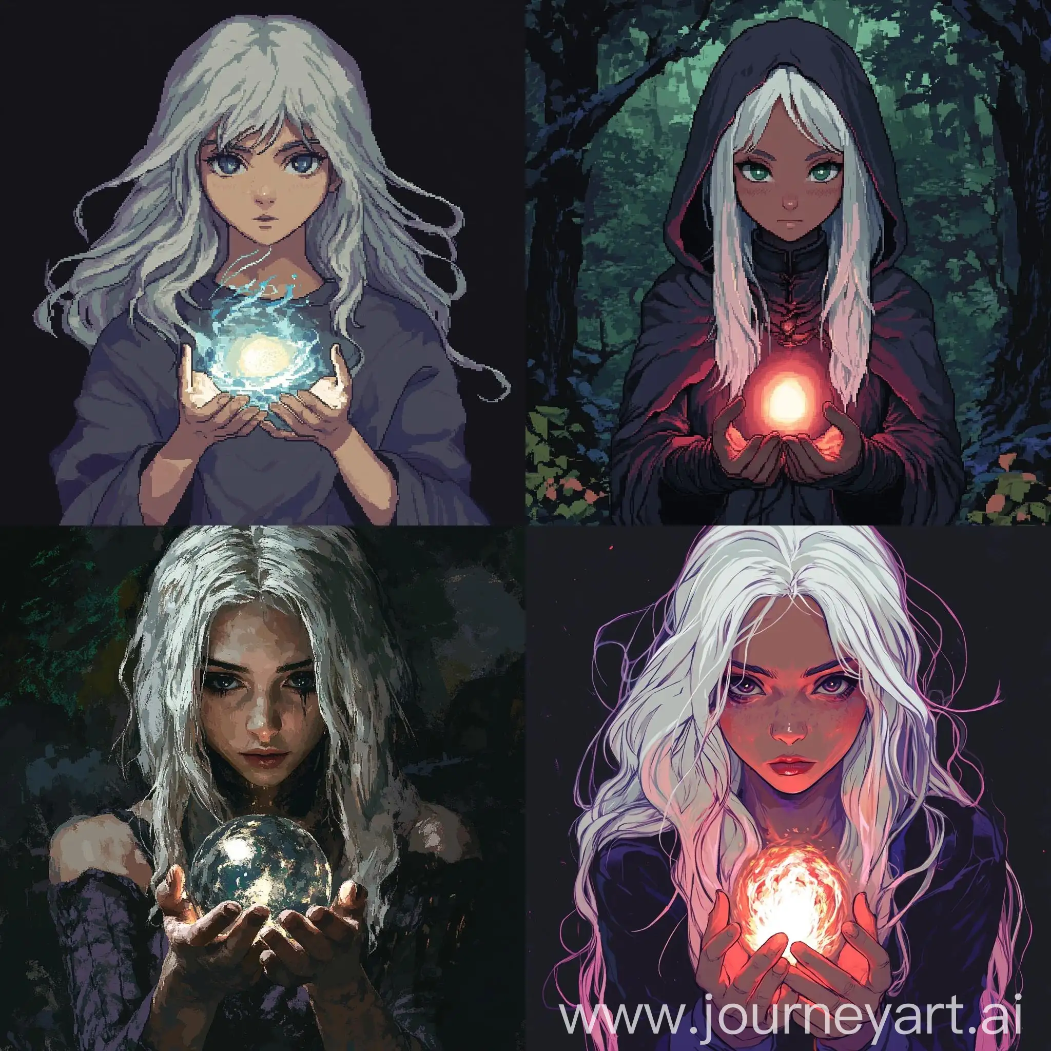 WhiteHaired-Witch-Girl-Holding-Fading-Soul-in-Hands