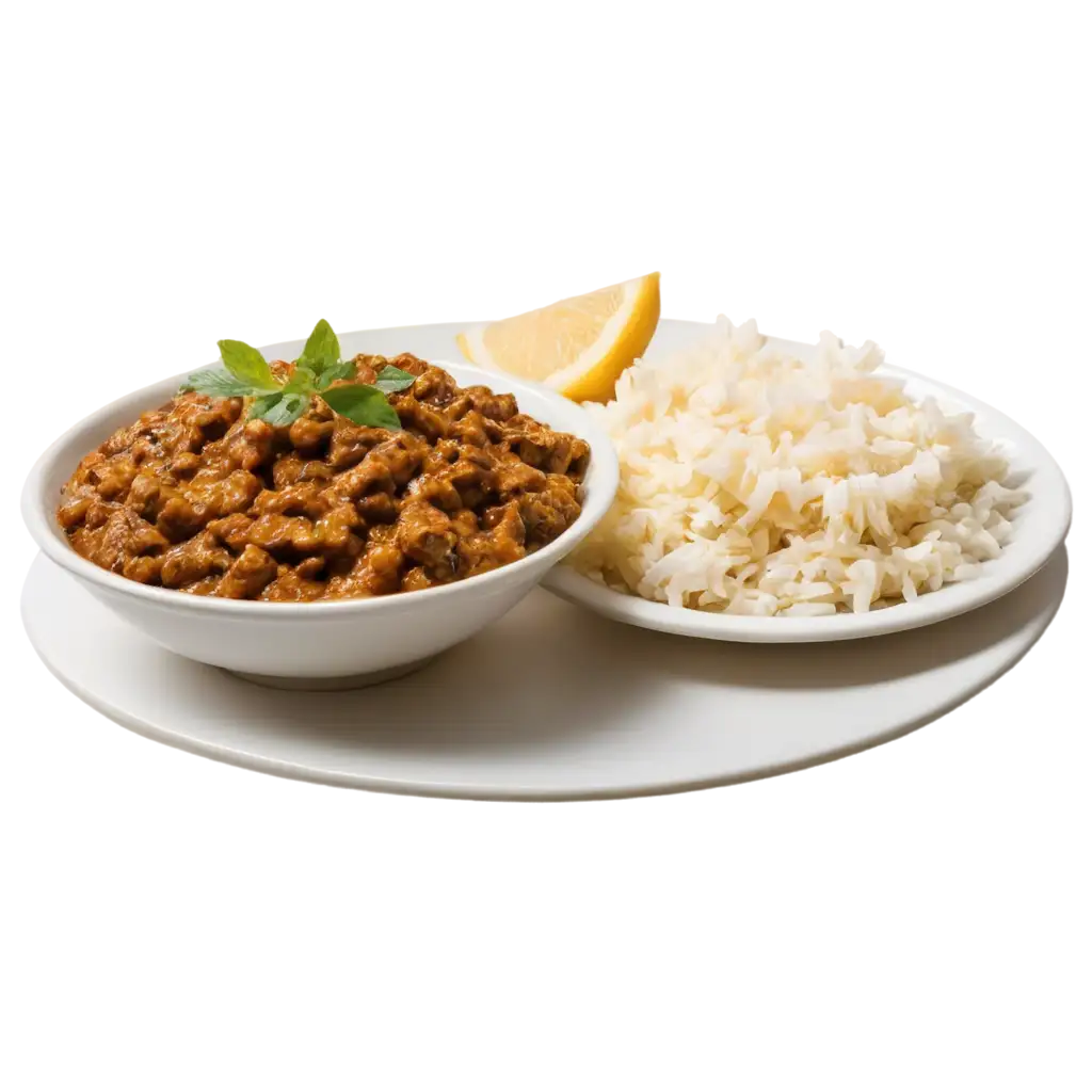 Delicious-Mutton-Keema-Curry-on-a-White-Plate-HighQuality-PNG-for-Culinary-Inspiration