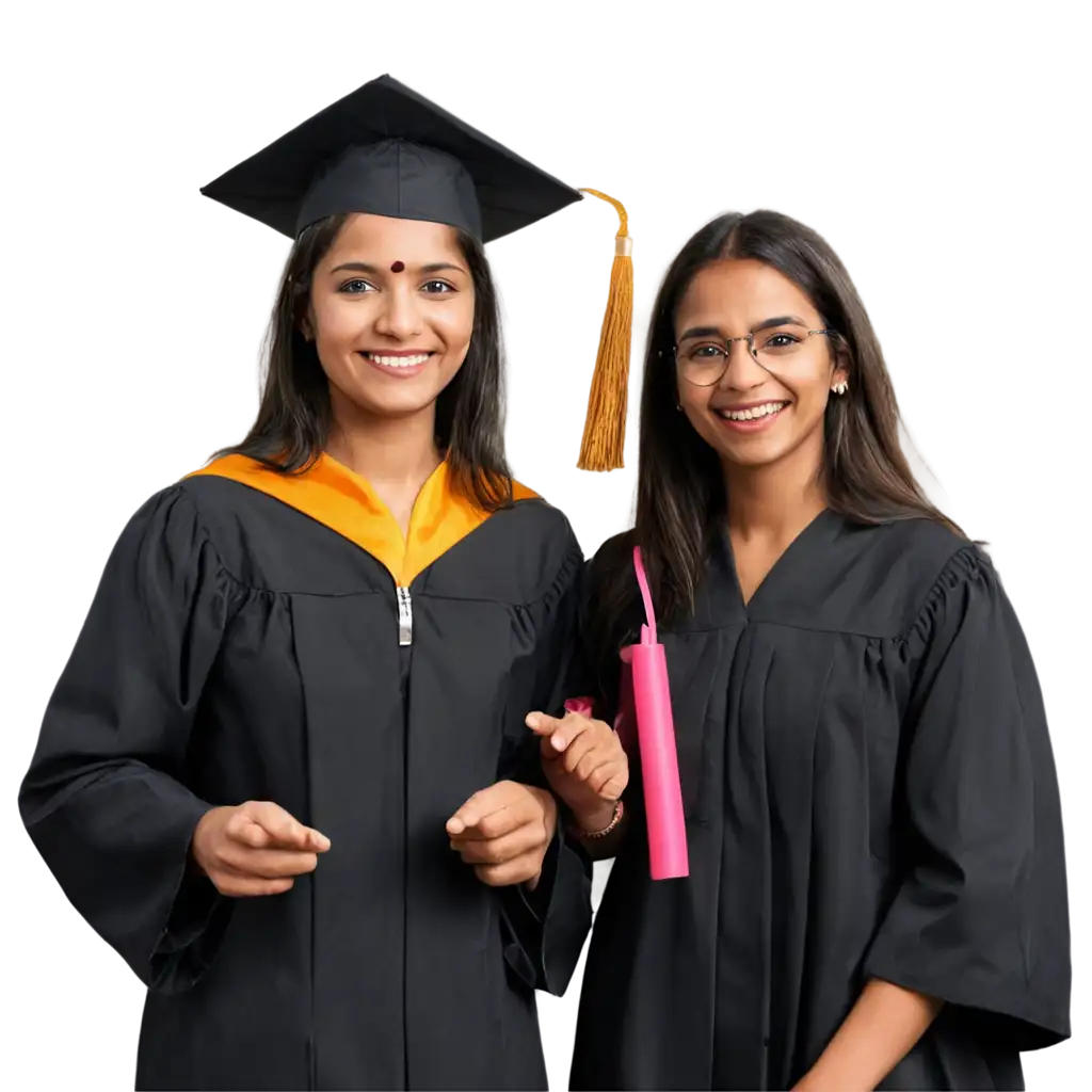 Four-Graduate-Indian-Students-Together-PNG-Image-Perfect-for-Academic-and-Professional-Use