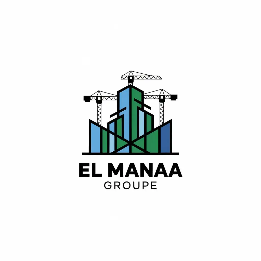 LOGO Design for EL MANAA GROUPE Vector Construction Theme for Internet Industry