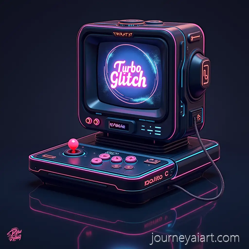 Futuristic-2026-TurboGlitch-Video-Game-Console-with-TurboGlitch-Controller-by-Poman-System-Entertainment