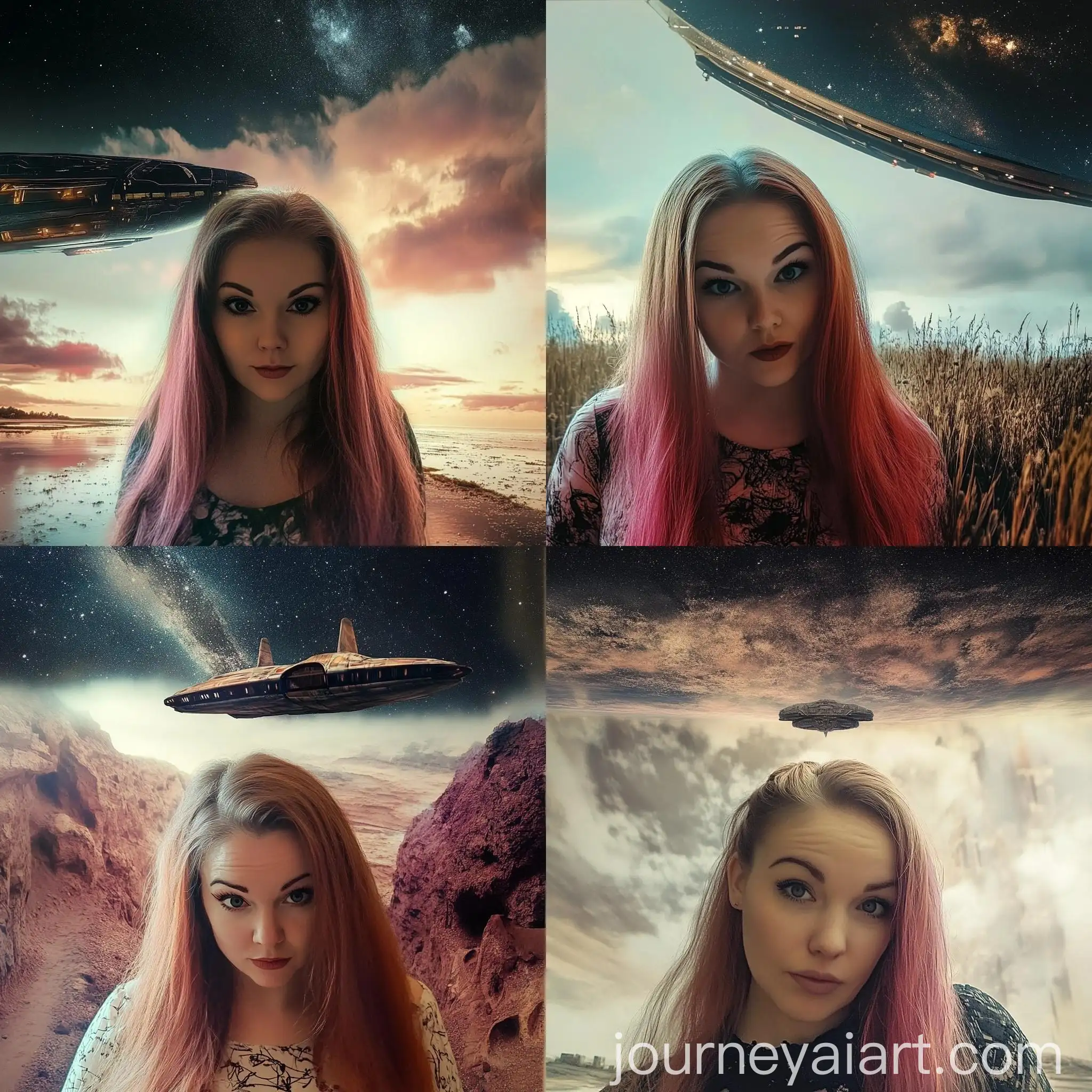 Girl-in-Surreal-World-with-Spaceship