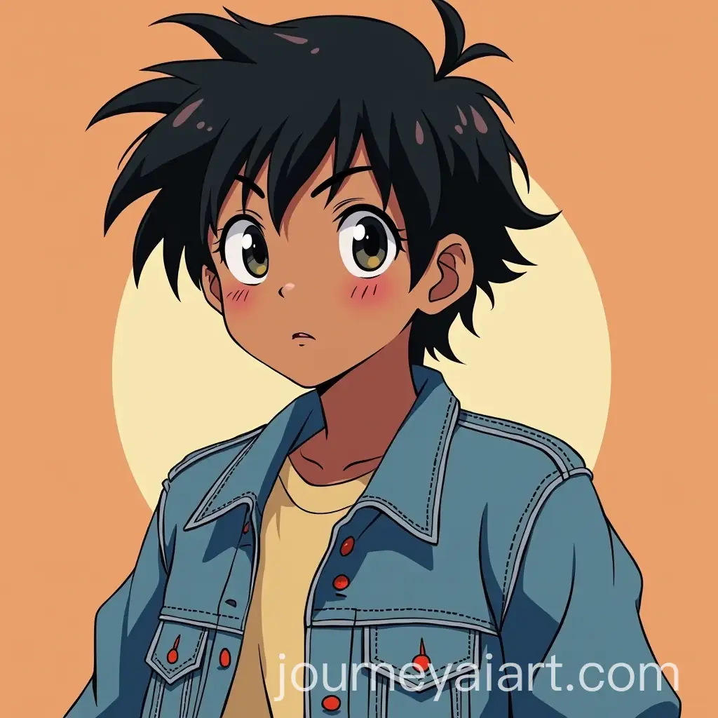 Brown-Skinned-Anime-Boy-in-90s-Denim-Jacket