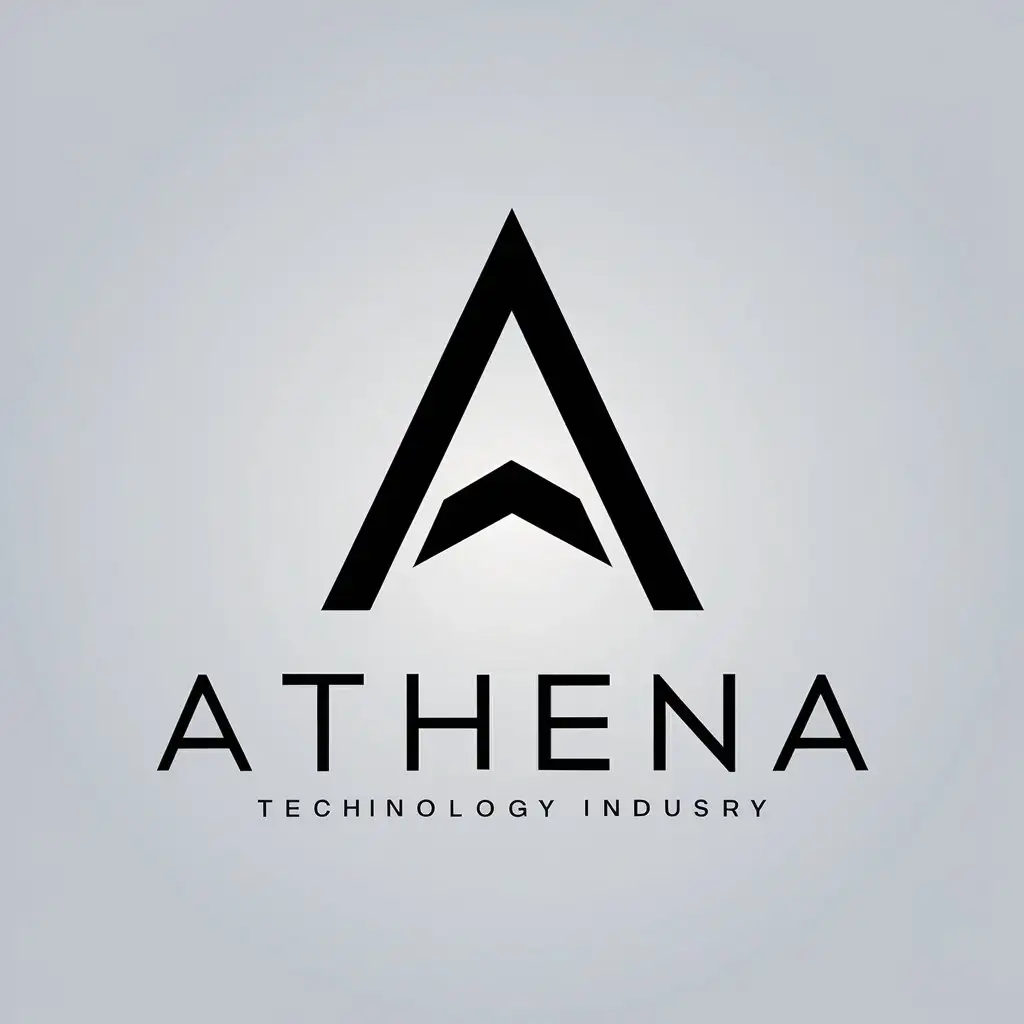 LOGO Design for Athena Minimalistic A Symbol for Technology Industry