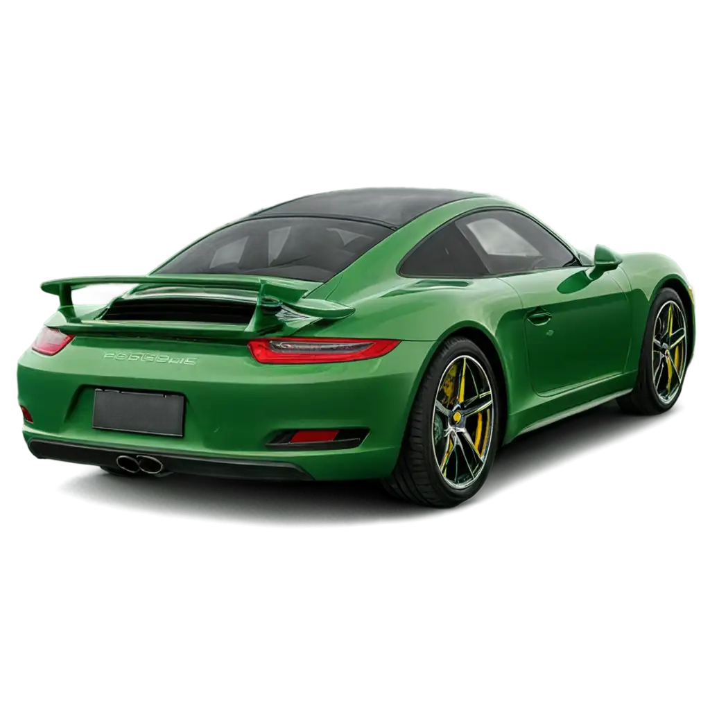 HighQuality-Green-Porsche-Back-PNG-Image-Explore-Clarity-Detail