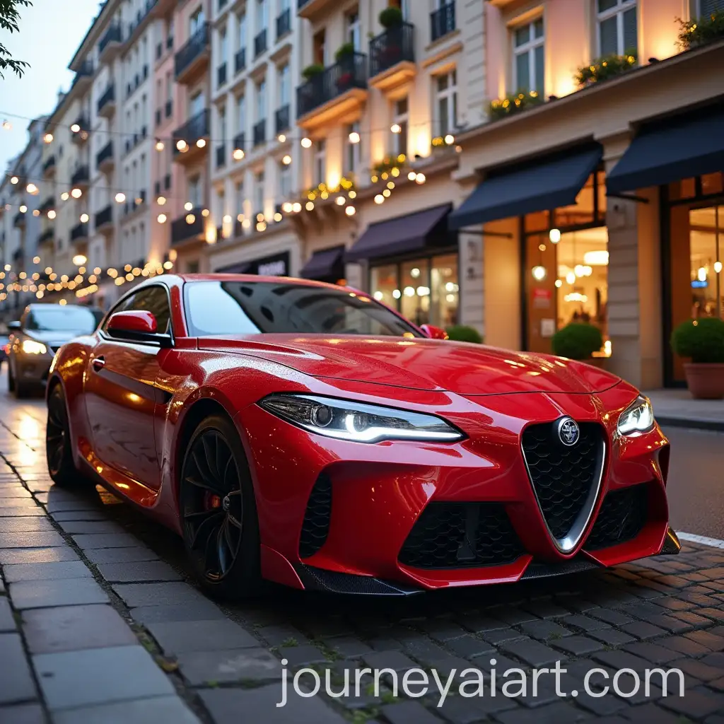 Sleek-Red-Sports-Car-in-an-Urban-Setting