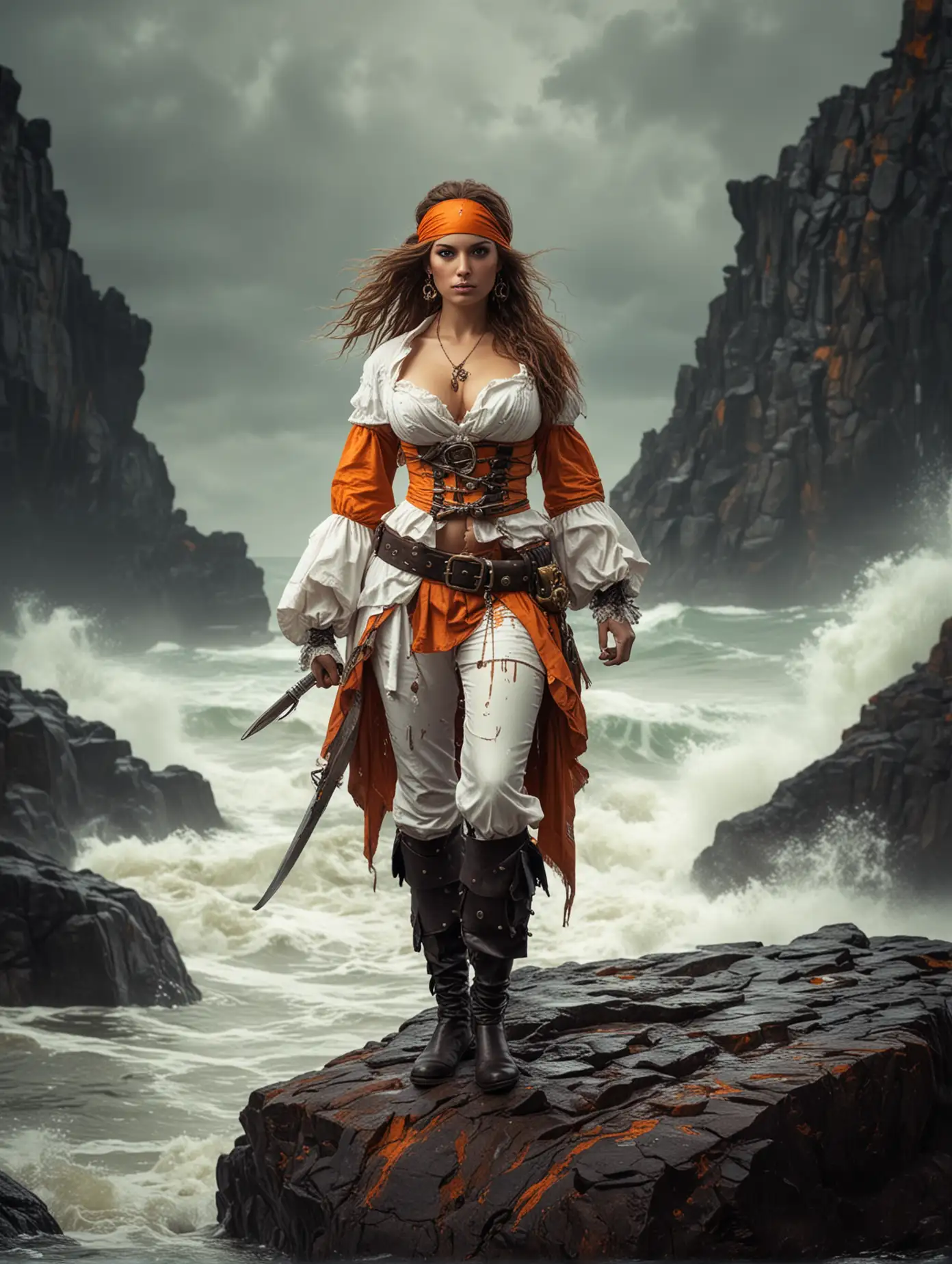 Fantasy-Pirate-Captain-Amidst-a-Stormy-Sea