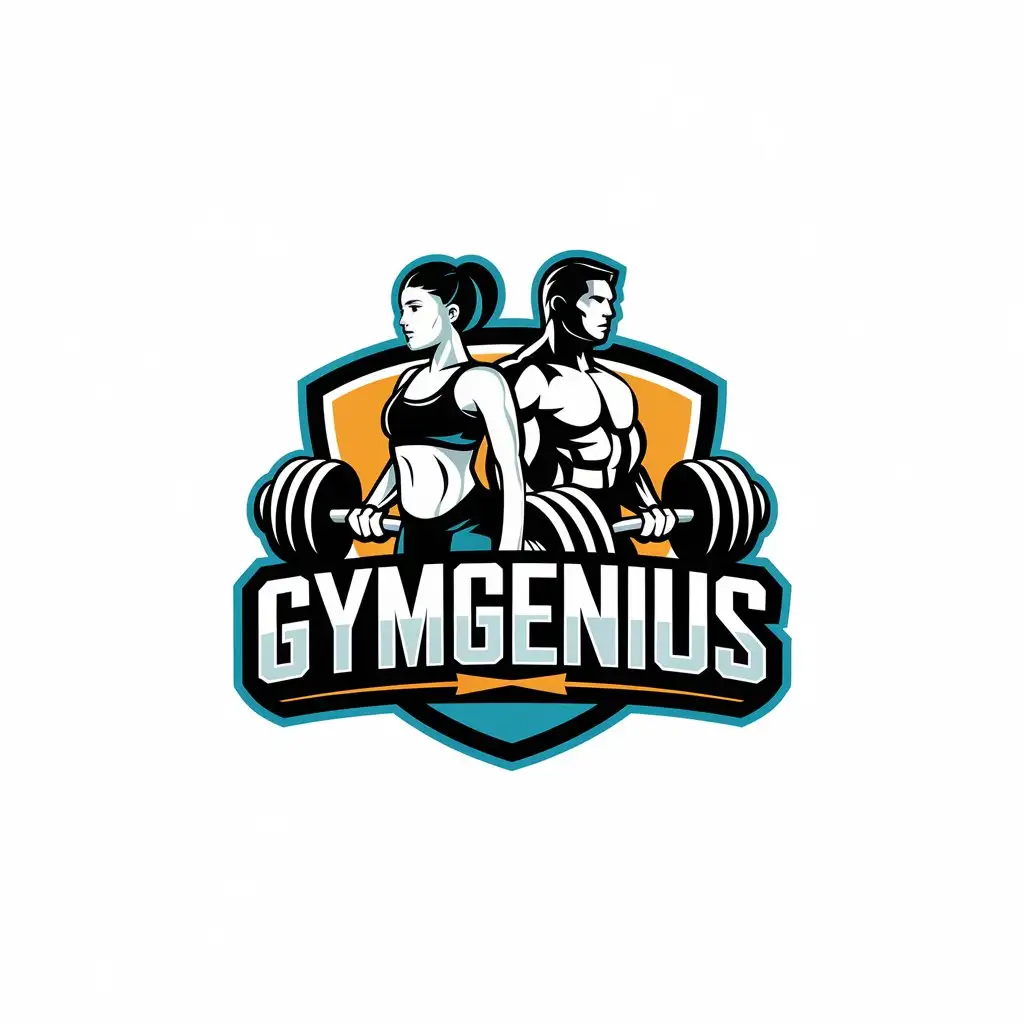 LOGO-Design-for-Gymgenius-Fitness-Enthusiast-and-Bodybuilder-with-Dumbbells-in-Vibrant-Colors