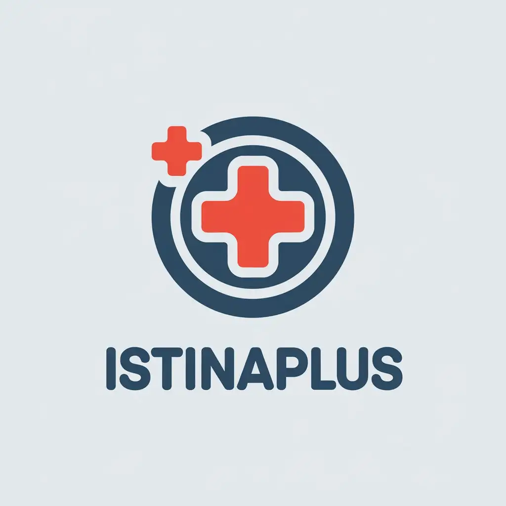 LOGO Design for IstinaPlus Medical Assistance Theme with Moderate Style and Clear Background