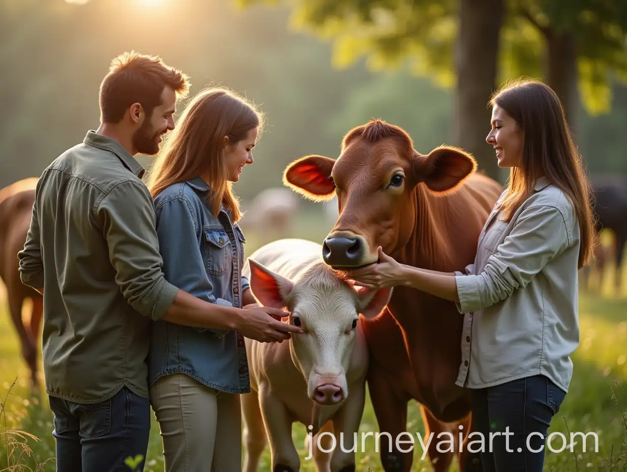 Humans-Interacting-with-Animals-in-a-Serene-Vegan-Farm-Sanctuary