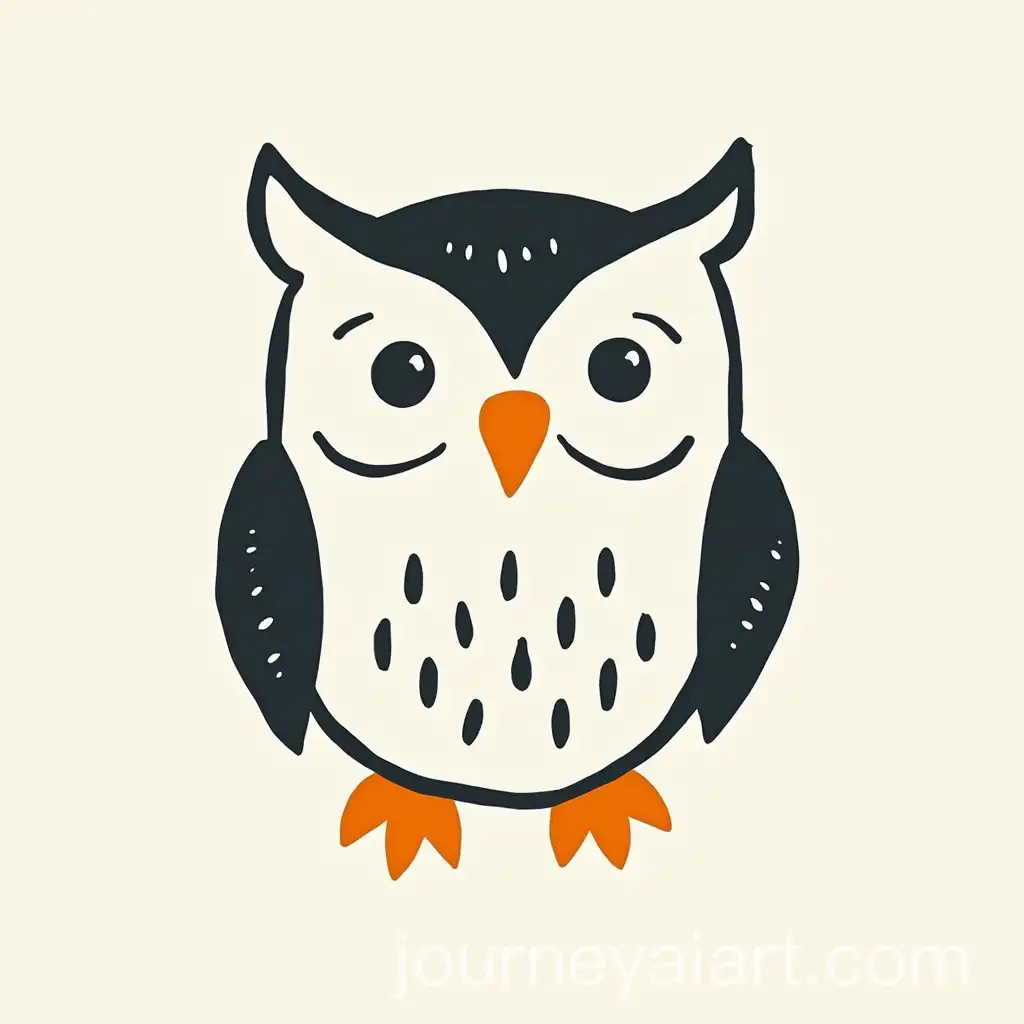 Minimalist-Silkscreen-Owl-Design-in-Single-Color