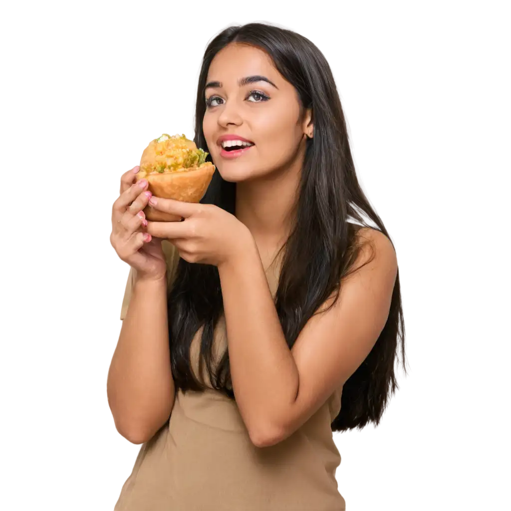 Delightful-Pani-Puri-Eating-Girl-PNG-for-HighQuality-Image-Use