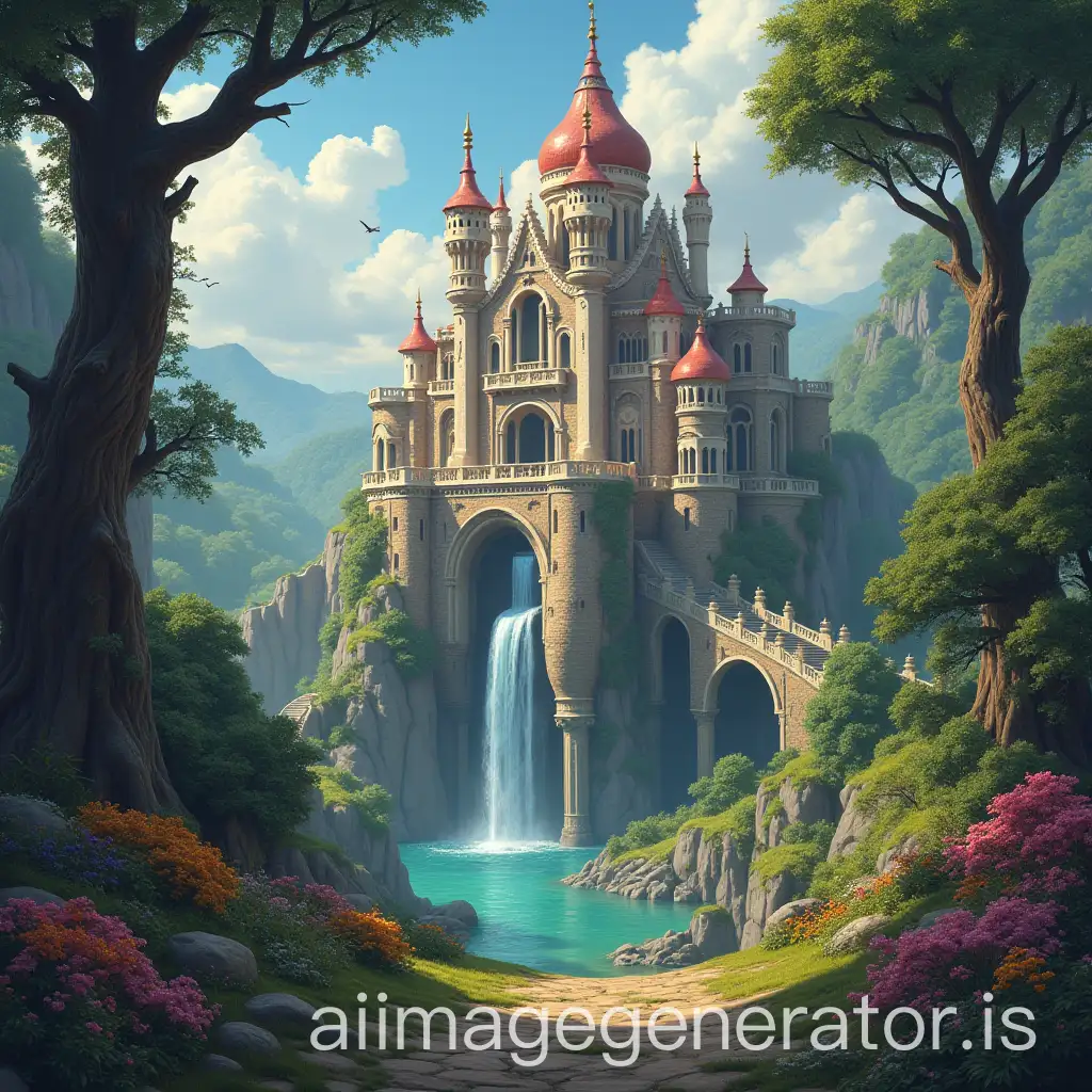 Fantastical-Imaginary-World-Palace-with-Magical-Architecture