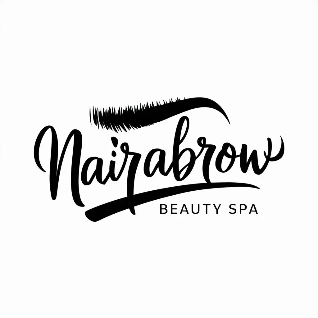 LOGO-Design-for-Nairabrow-Handwritten-Font-Emphasizing-Womens-Eyebrow-Beauty