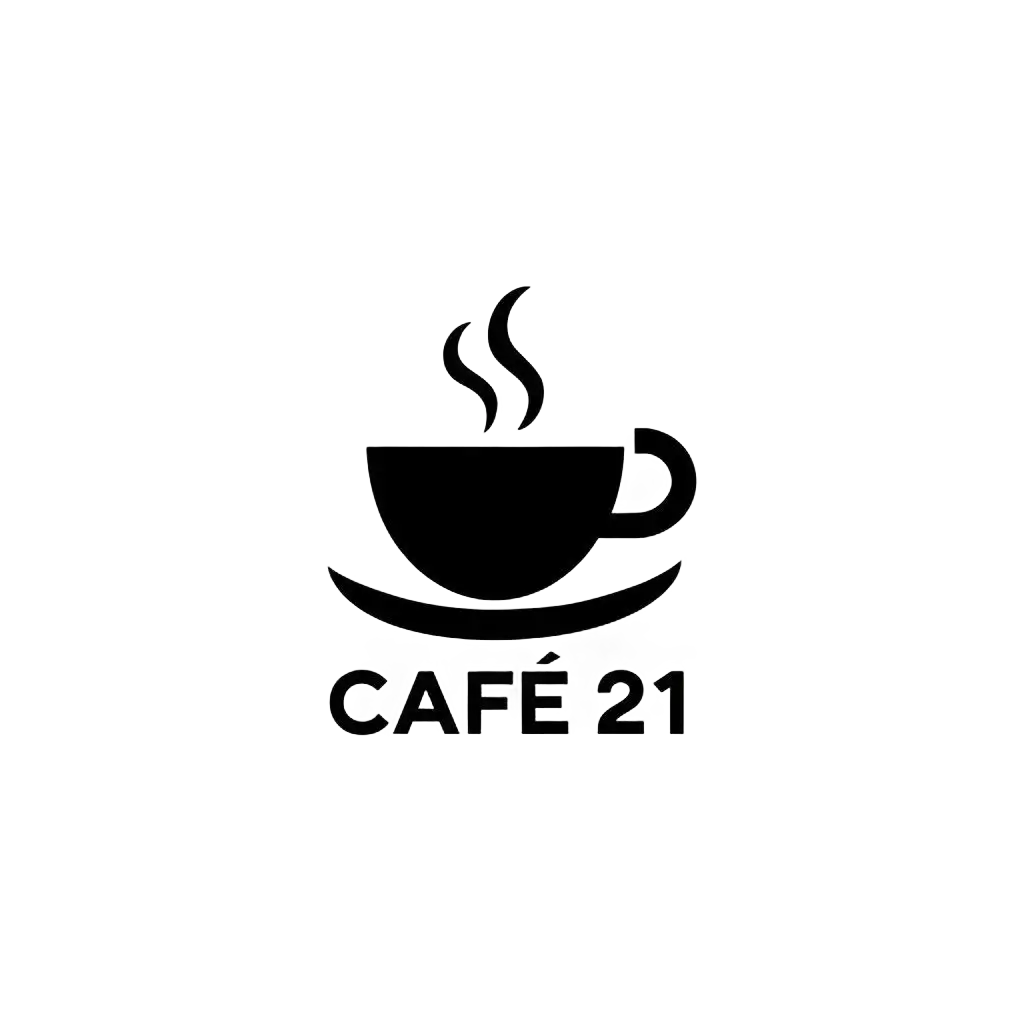 LOGO-Design-For-Cafe-21-Modern-Coffee-Cup-Symbol-in-Clear-Background