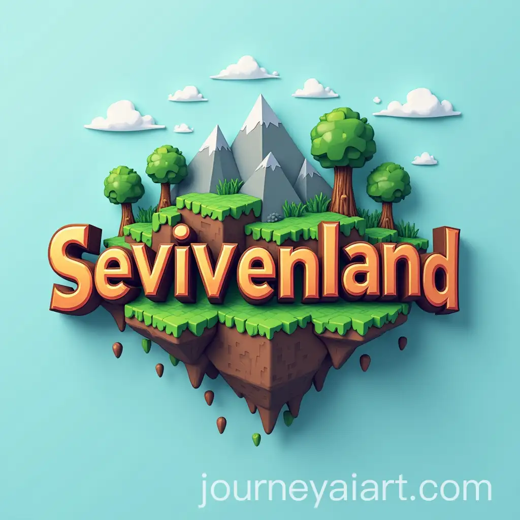 Minecraft-Blog-Logo-Design-for-Sevivenland-with-3D-Text