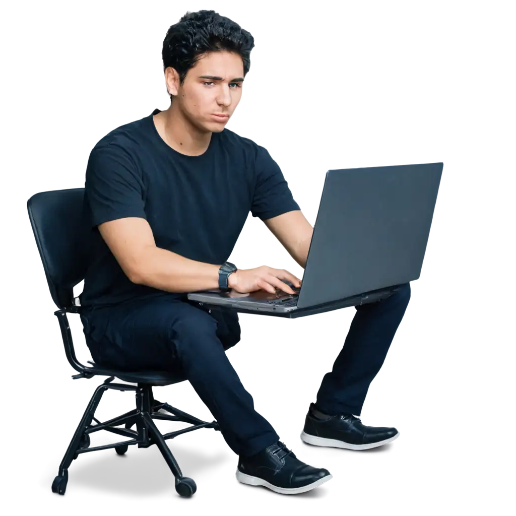 Unpleasant-Person-on-Computer-PNG-Image-for-Various-Uses