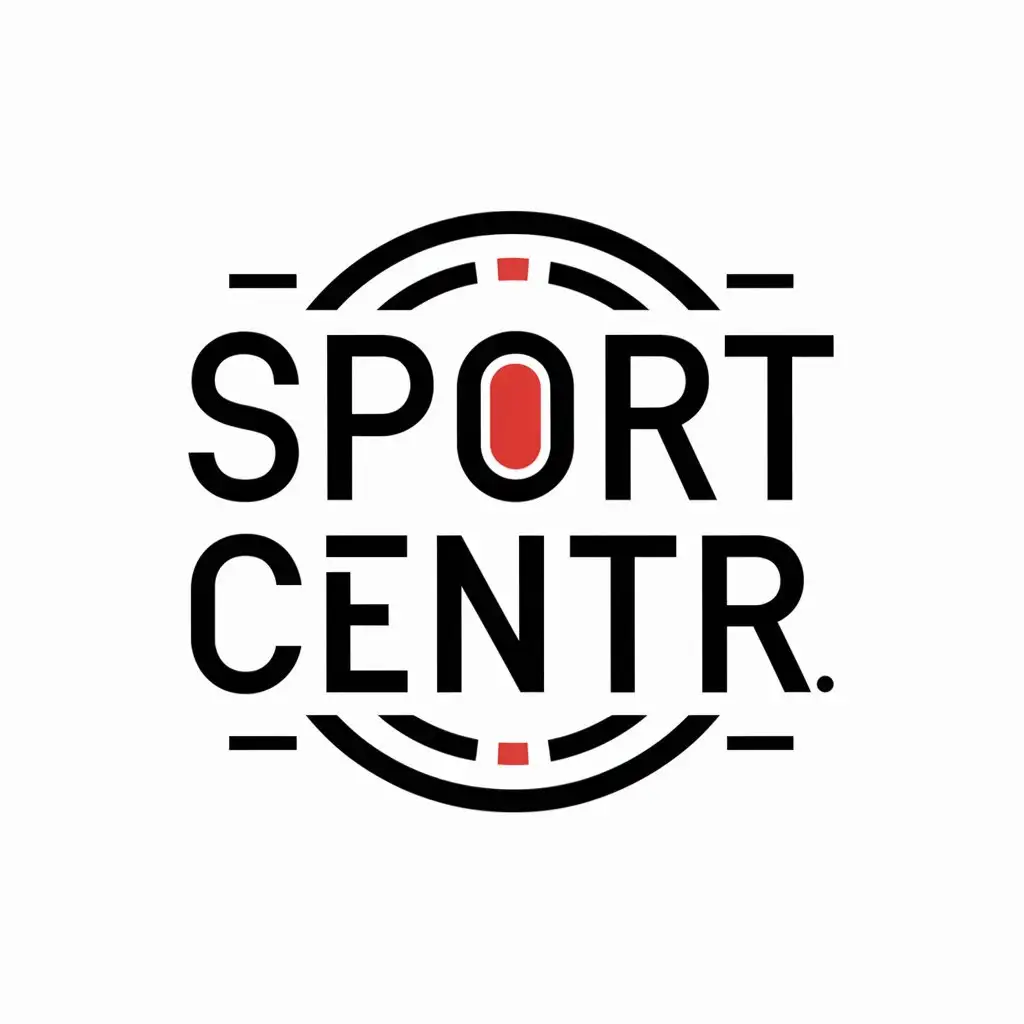 a vector logo design,with the text "Sport centr", main symbol:Clothing,complex,be used in Retail industry,clear background