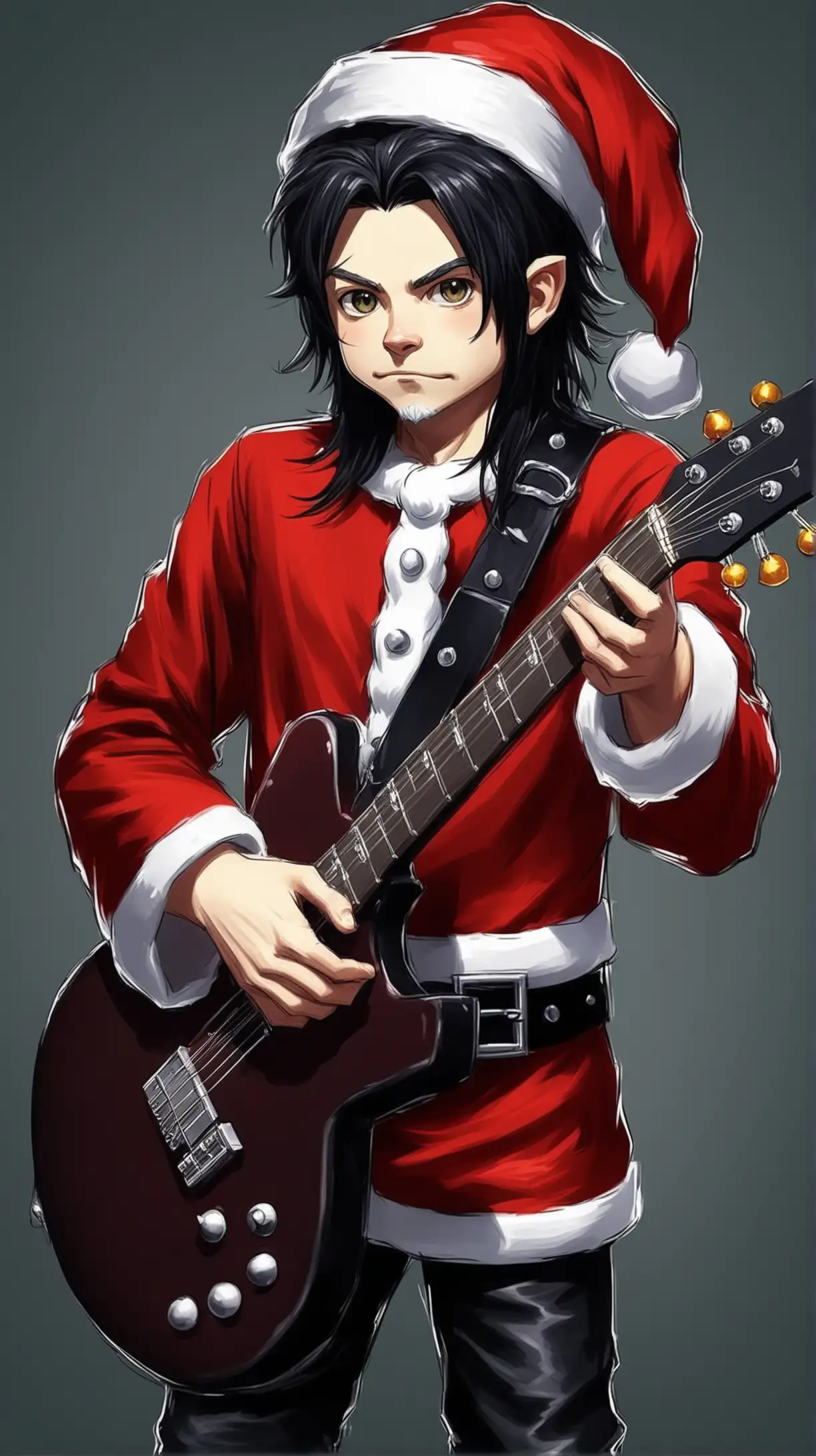 Young Rocker Santa Claus Without Beard