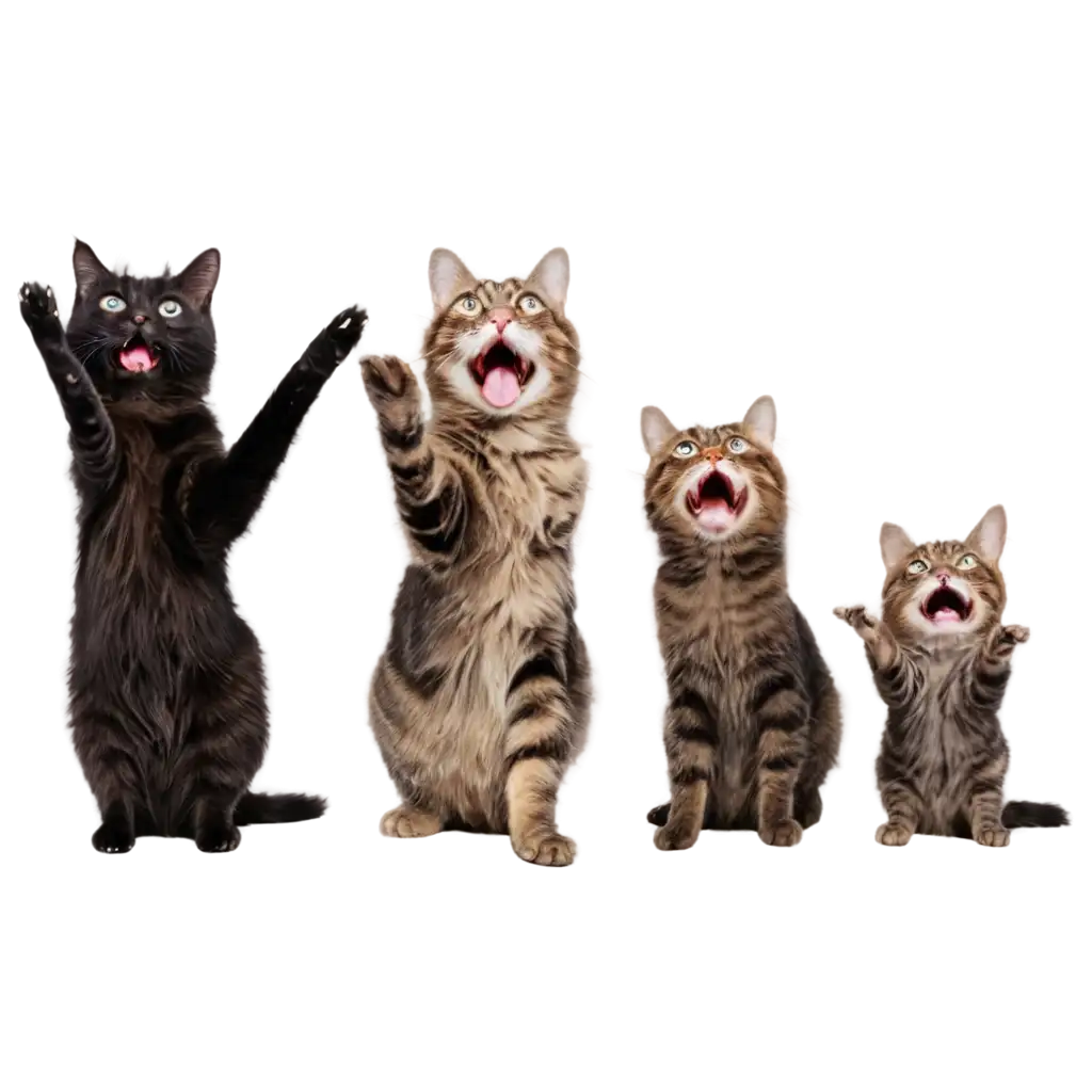 4-Silly-Cats-PNG-Image-Playful-and-HighQuality-Artwork-for-Your-Projects