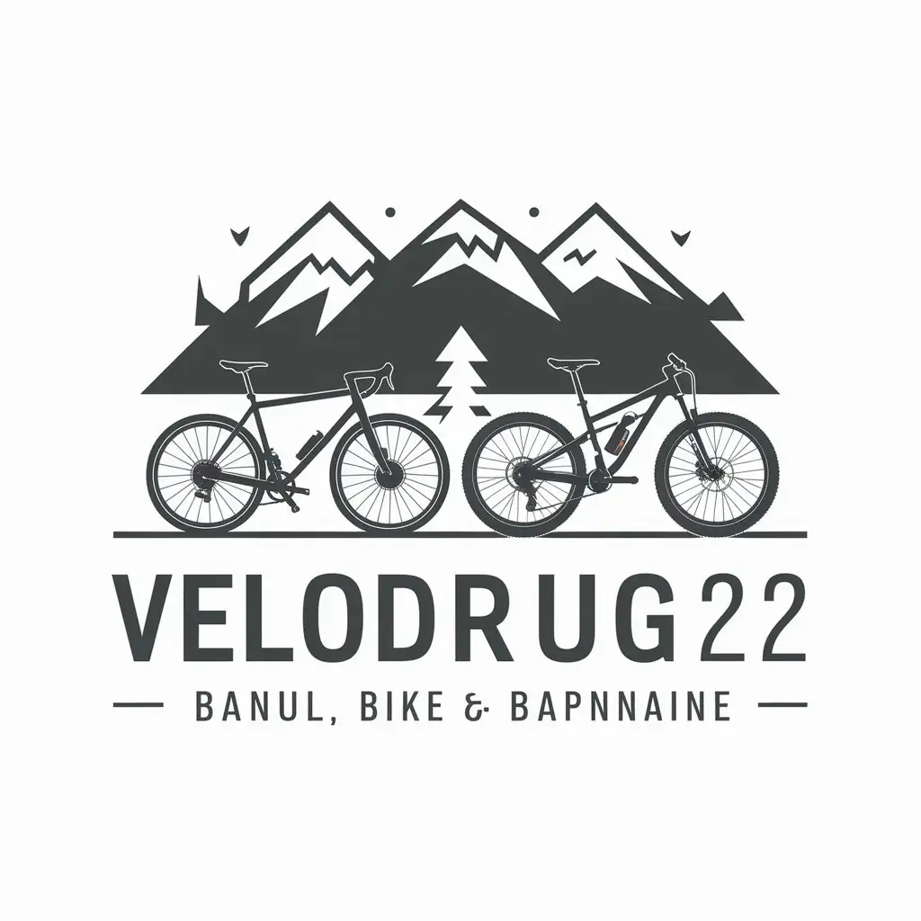 LOGO-Design-For-Velodrug22-Bicycles-in-Travel-Theme-with-Mountains-and-Road