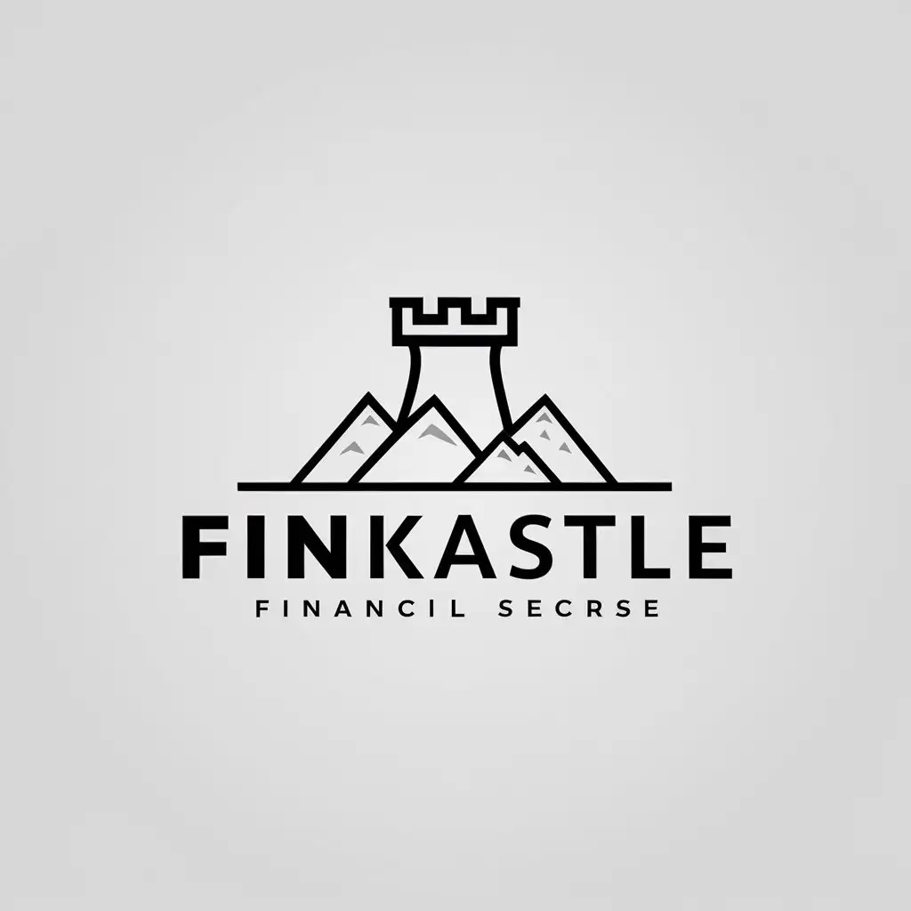 LOGO-Design-For-Finkastle-Minimalistic-Castle-and-Mountain-Theme-for-Finance-Industry