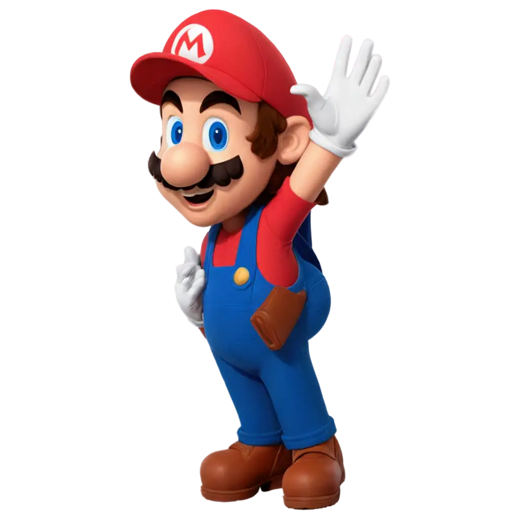 HighQuality-Mario-Bros-PNG-Image-of-an-Italian-Plumber-Waving-and-Smiling-Perfect-for-Various-Uses