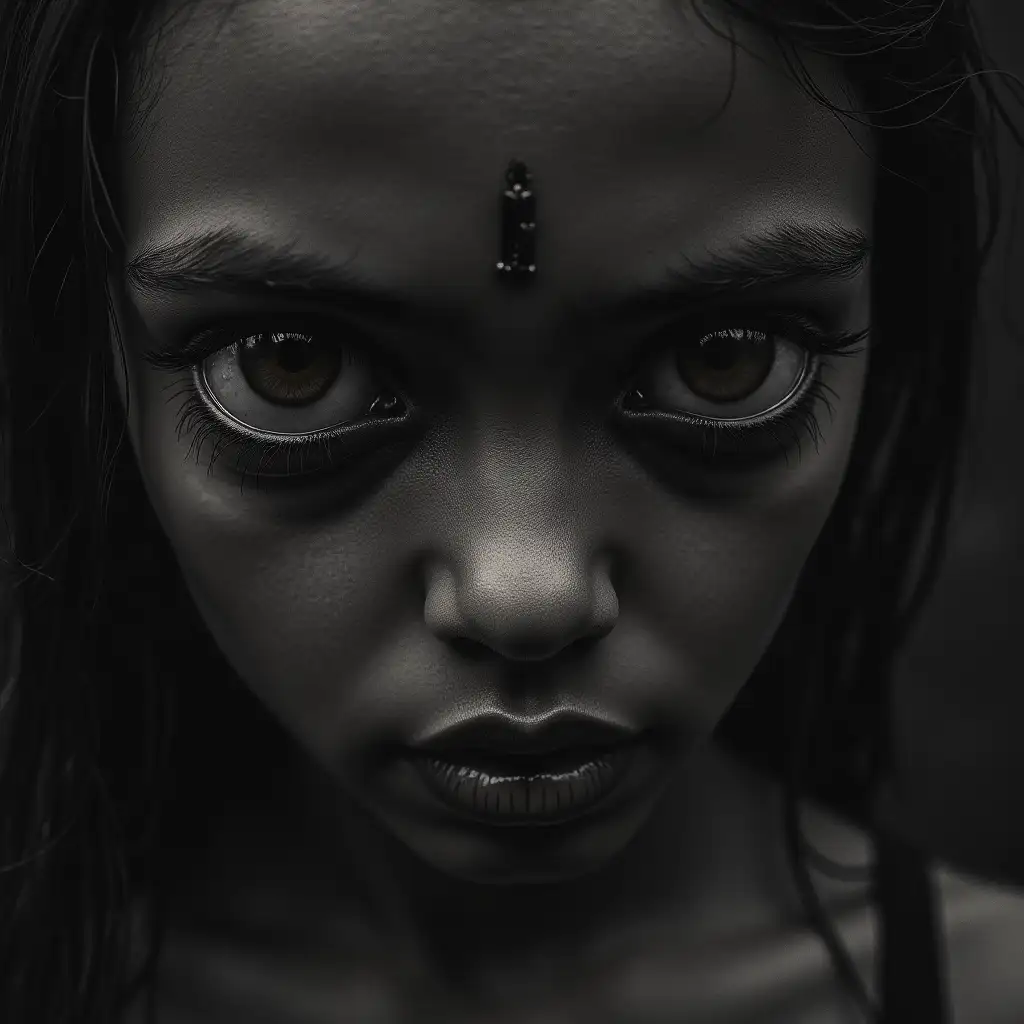 Kuntilanak-Glaring-Fearfully-in-Dark-Atmosphere