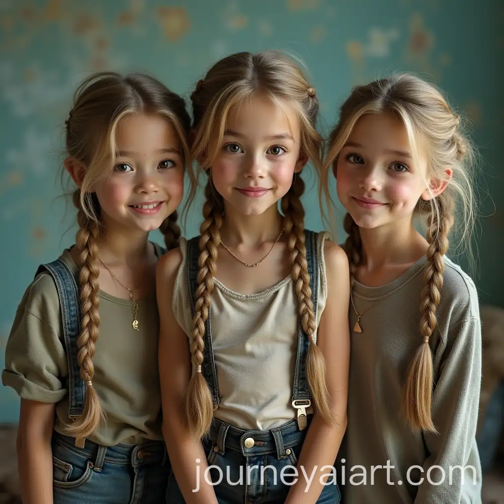 Shy-Young-Asian-Women-in-PostApocalyptic-Clothing-with-Braids-and-Pigtails