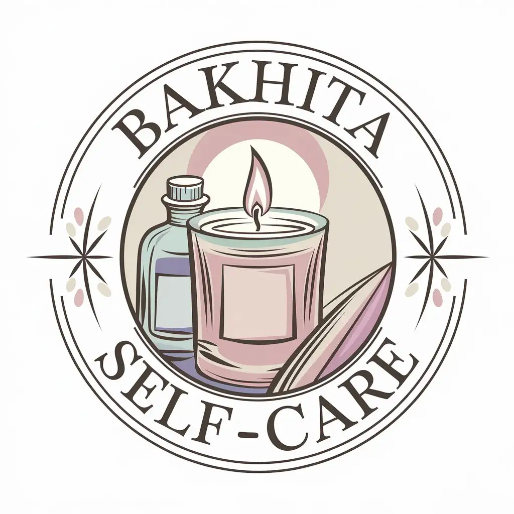 LOGO-Design-for-BAKHITA-SELFCARE-Candle-and-Fragrance-Theme-on-Clear-Background