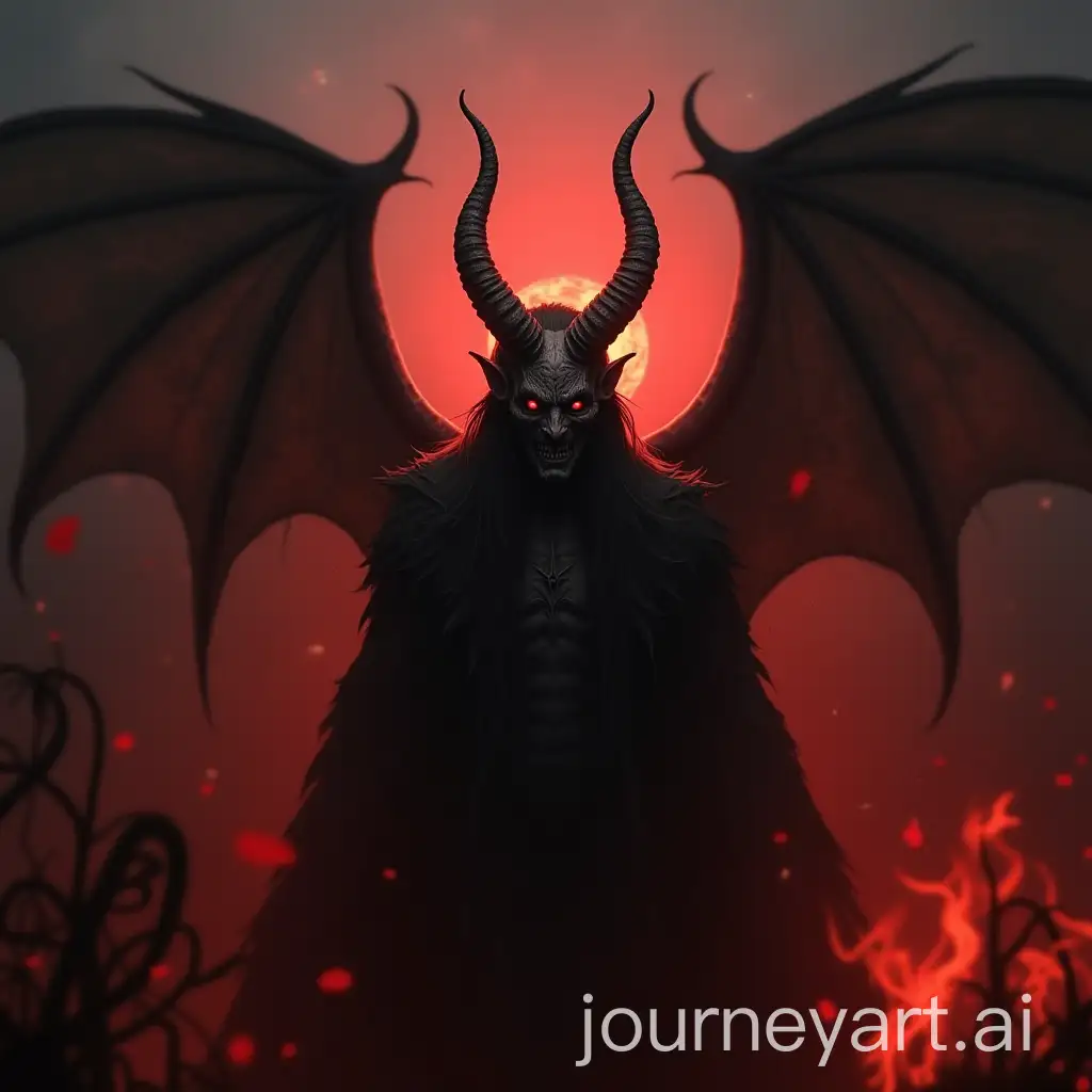 Creepy-Beelzebub-Surrounded-by-Flames