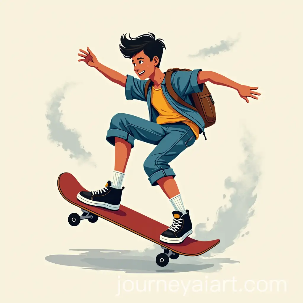 Notion-Style-Illustration-of-Students-Skateboarding-at-School