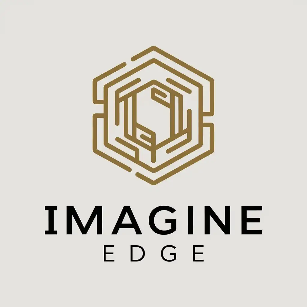 a vector logo design,with the text "Imagine Edge", main symbol:imagination,complex,clear background