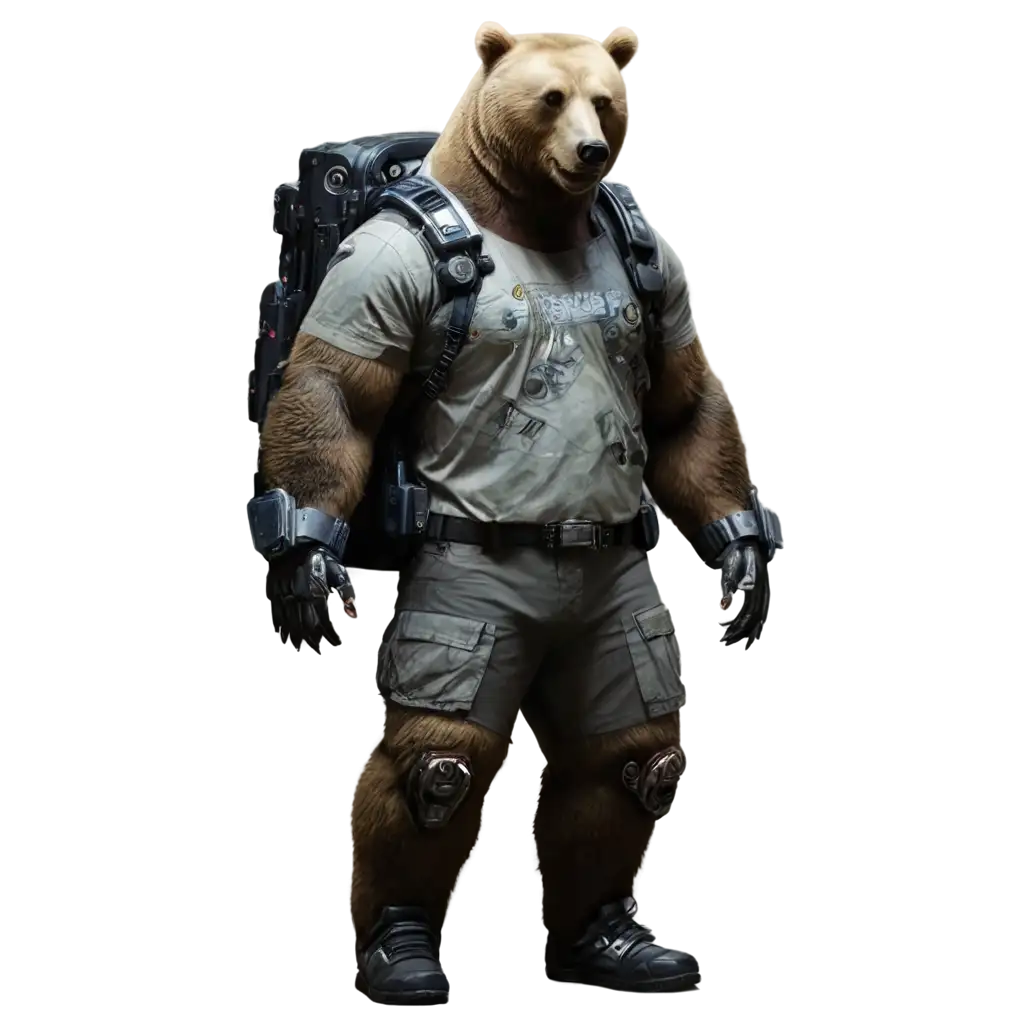 Bear-Cyberpunk-PNG-Image-Futuristic-Artwork-Featuring-Cybernetic-Bears