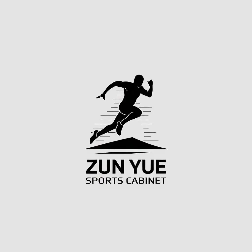 LOGO Design for Zun Yue Sports Cabinet Elite Sports Minimalistic Theme for Fitness Industry