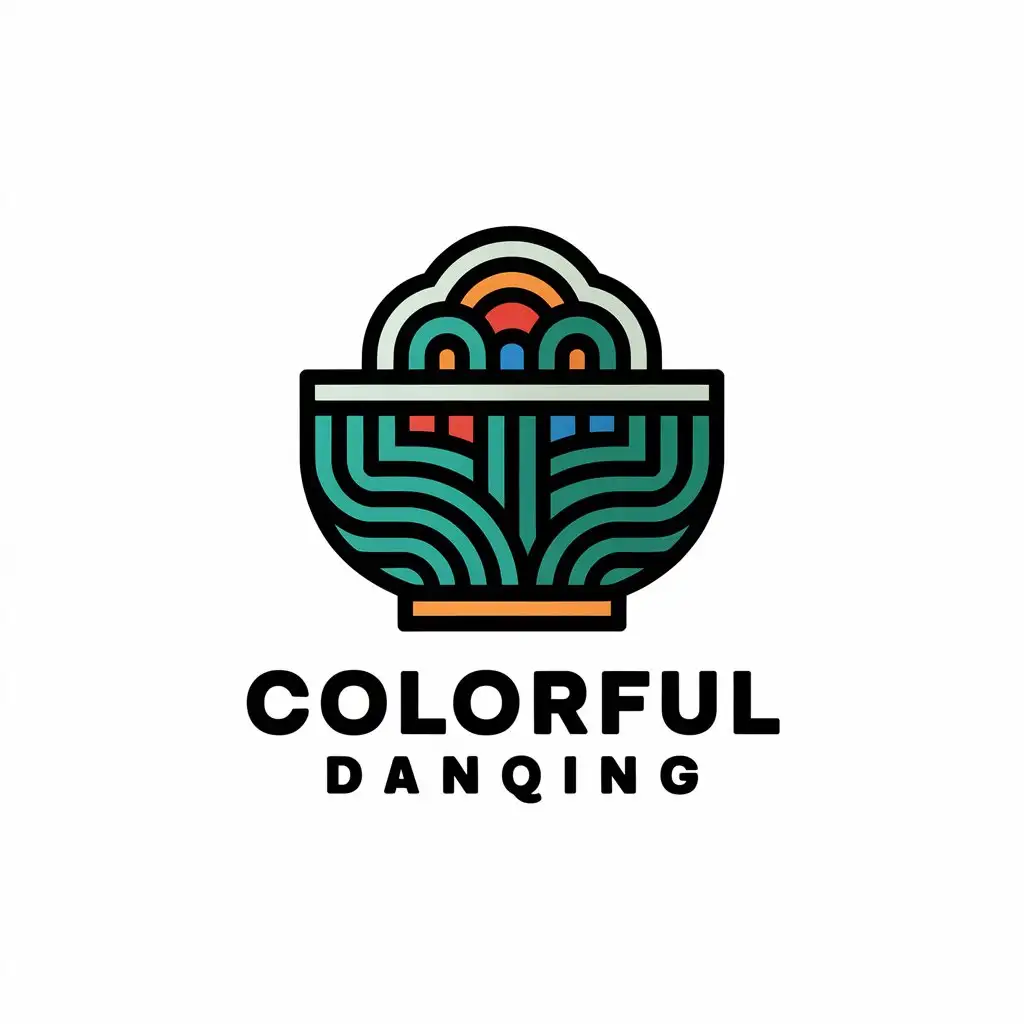 LOGO-Design-for-Colorful-Danqing-Porcelain-Inspired-Vector-Logo-with-a-Modern-Profile